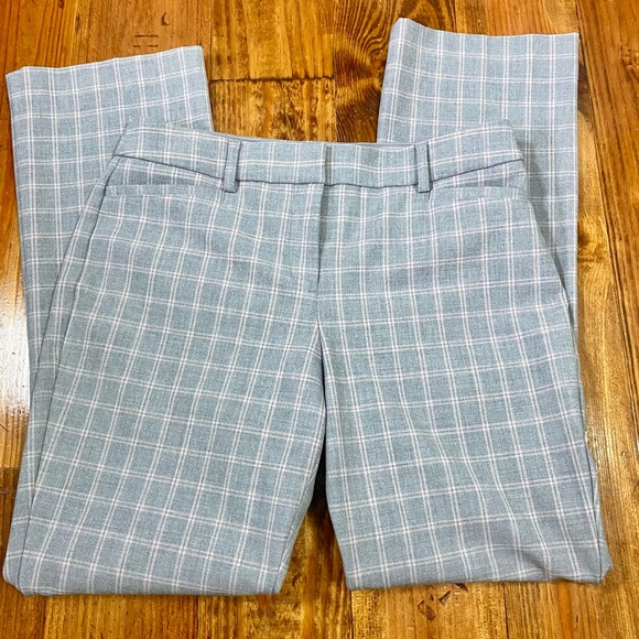 Express Mid Rise Plaid Columnist Barely Boot Pant - Picture 3 of 9